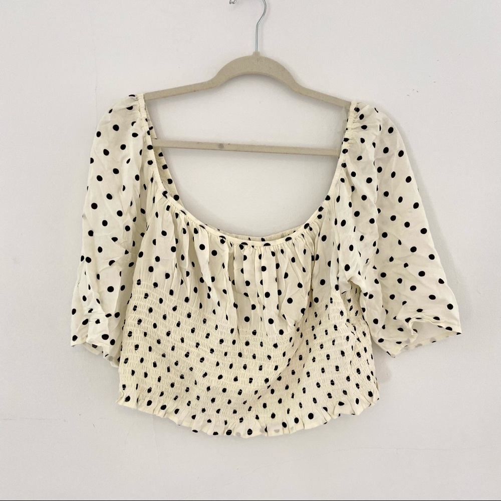 BP Polka Dot Square Neck Top